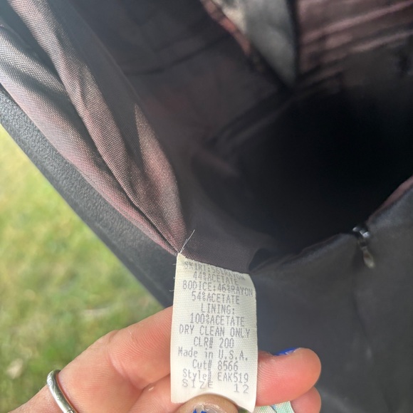 Vintage y2k flare a line black mini dress - Picture 6 of 10